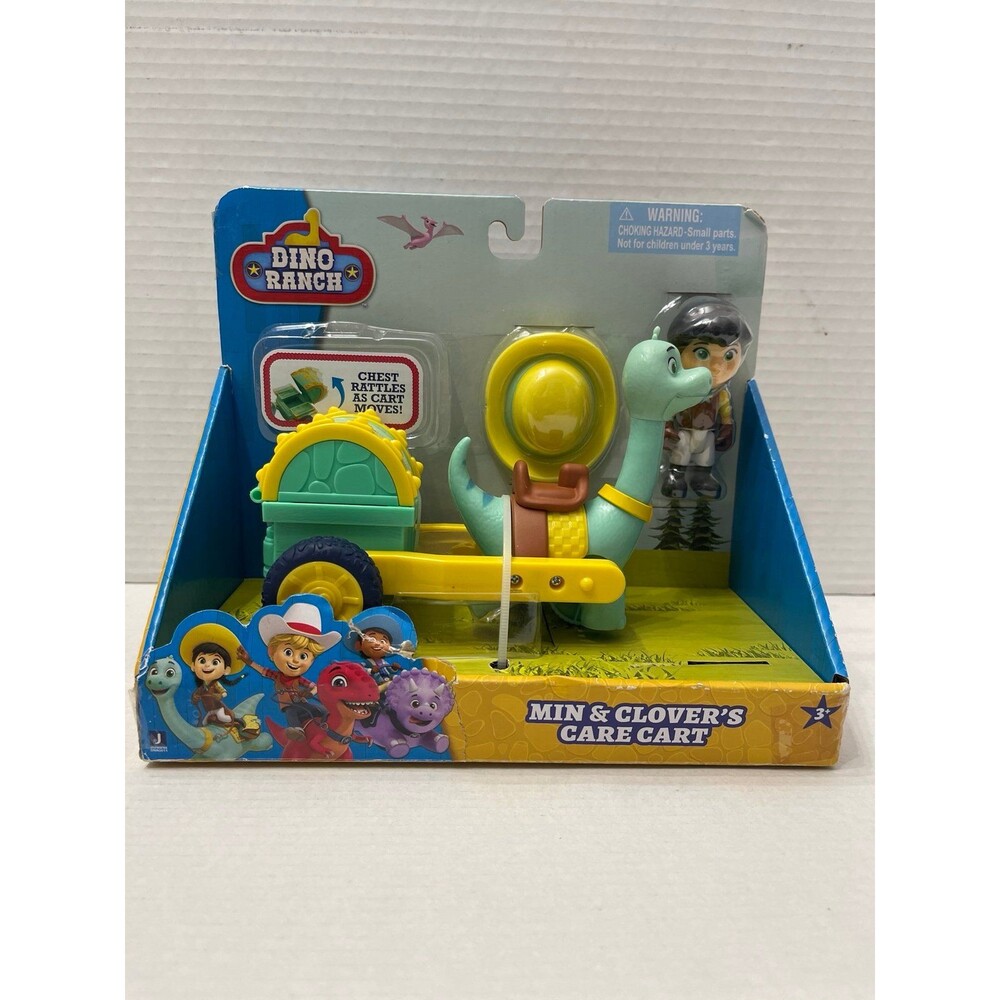 Jazwares Dino Ranch Min & Clover’s Care Cart New